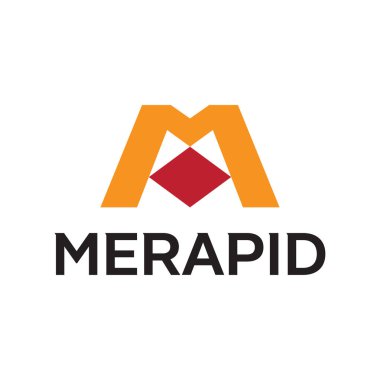 Soyut geometrik harf m logo vektör tasarım sembolü