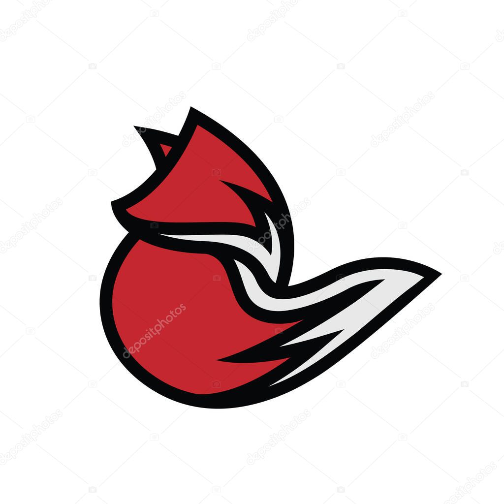 Minimal fox silhouette logo vector symbol design icon