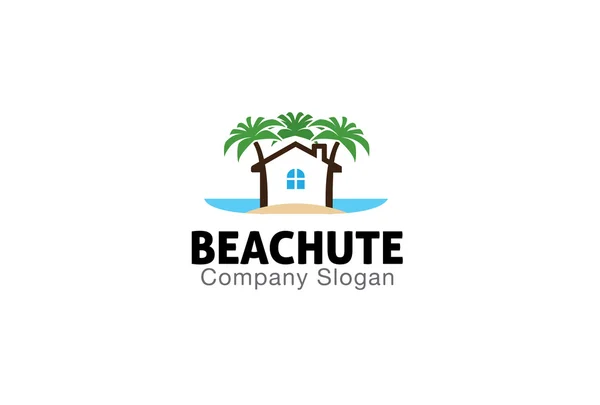 Beach Hut Design Illustration — Stock Vector