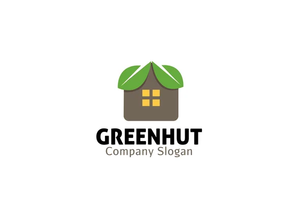 Illustrazione di progettazione capanna verde — Vettoriale Stock