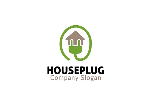 Plug House Design Illustration — Stock Vector