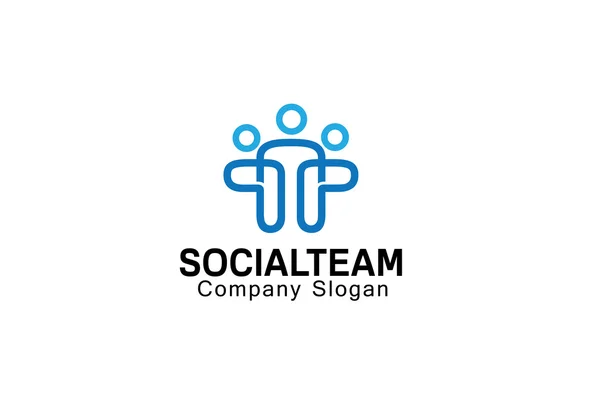 Social Team Design Illustration — Stock Vector