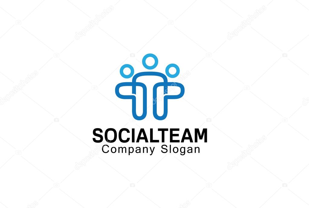 Social Team Design Illustration