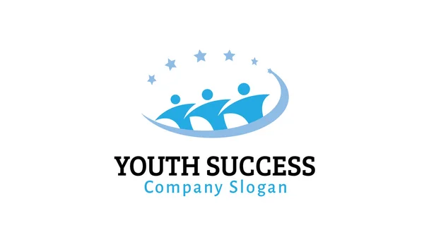 若者の成功の設計図 — ストックベクタ