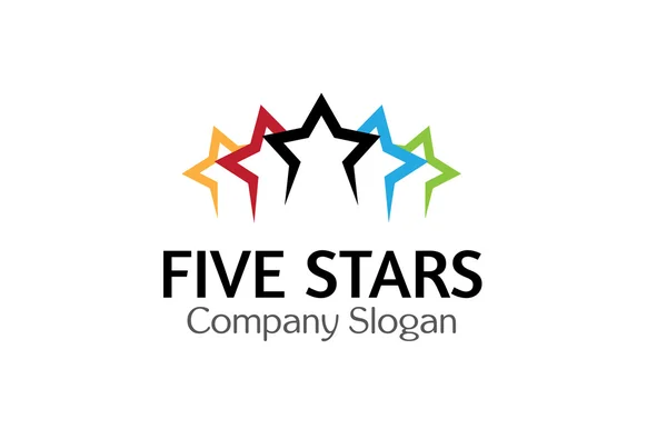 Ilustração de design de cinco estrelas — Vetor de Stock