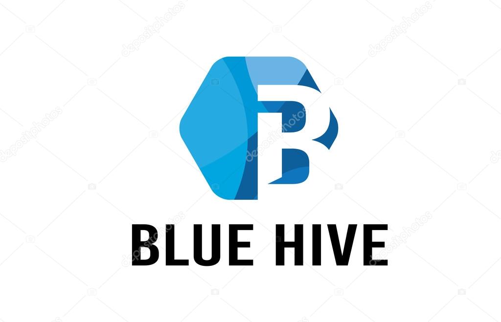 Blue Hive Design Illustration