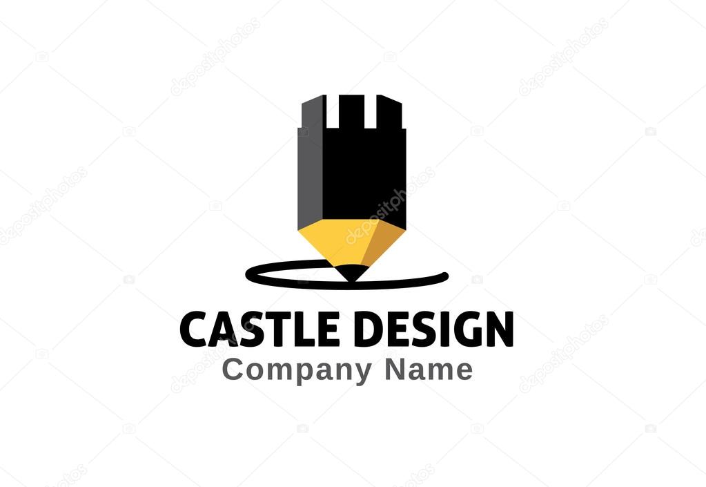 Castle Pen Design Illustration