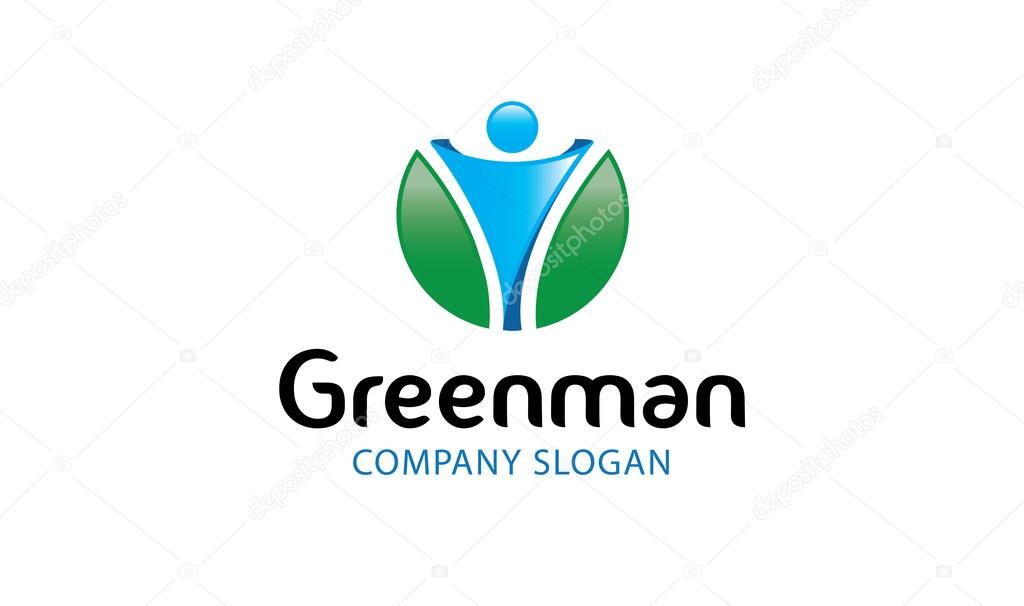 Green Man Design Illustration