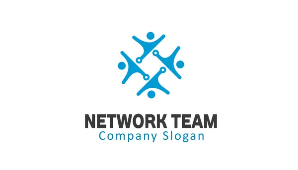 Netwerk Design Team illustratie — Stockvector
