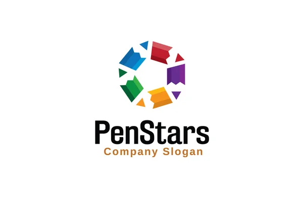 Pen Stars Design Illustration — Stock Vector