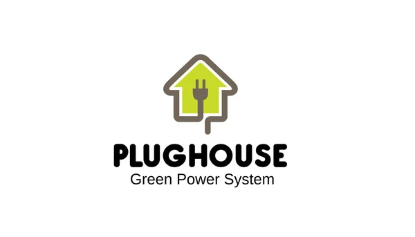 Plug House Diseño Ilustración — Vector de stock