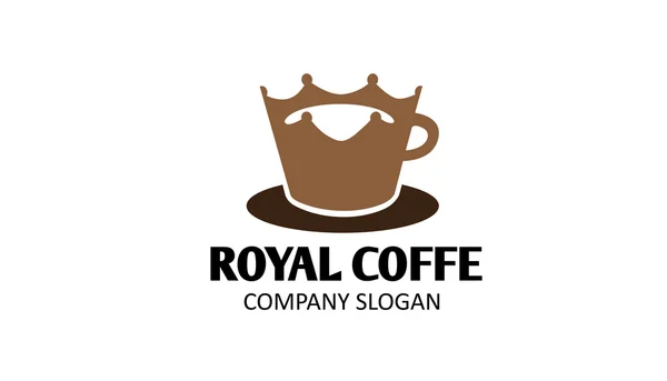 Royal Coffee Design Ilustración — Vector de stock