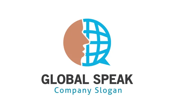 Global spreken ontwerp illustratie — Stockvector