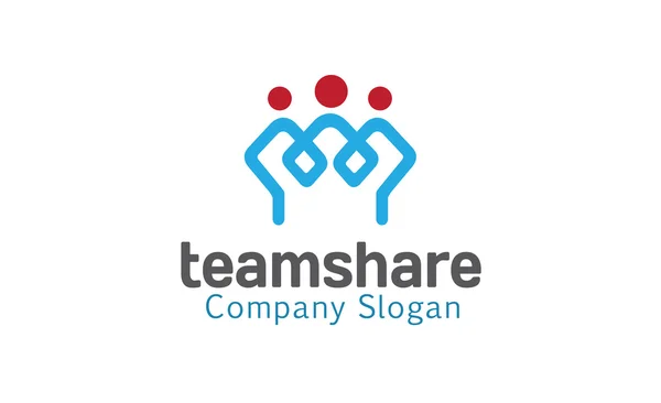 Team Share Illustrazione di progettazione — Vettoriale Stock