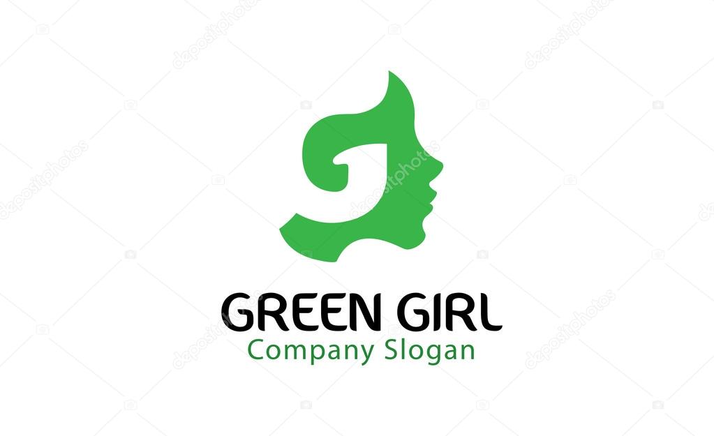 Green Girl Design Illustration