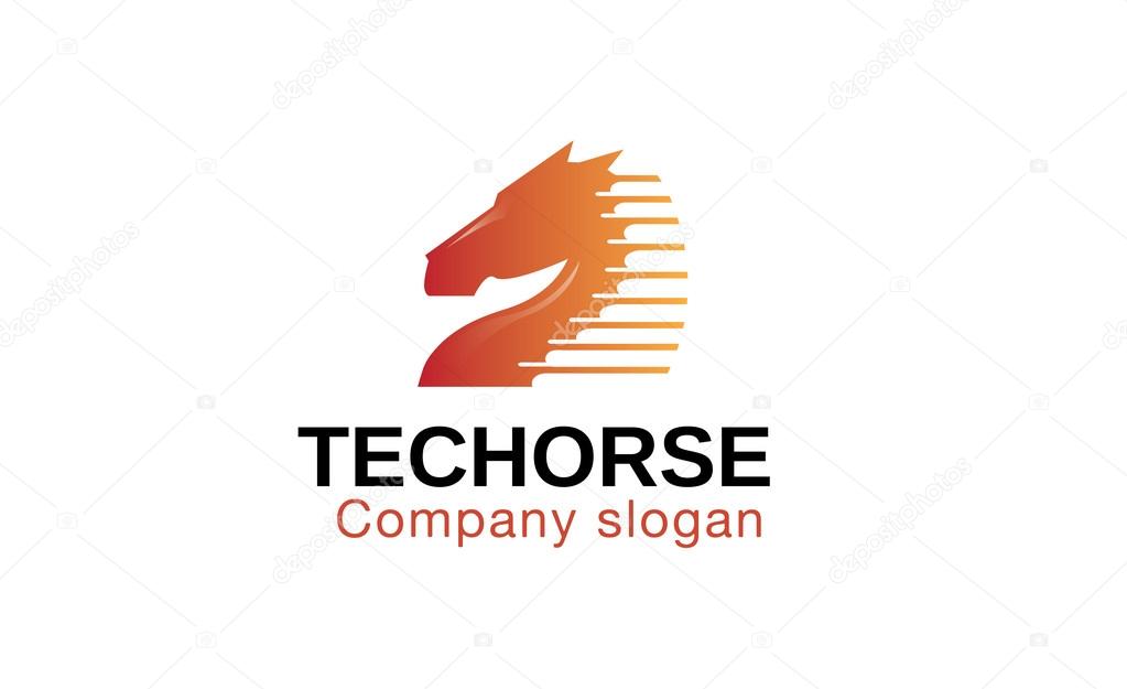 Horse Tech Design Illustration