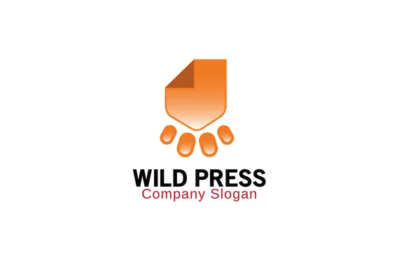 Wild Press Design Ilustração — Vetor de Stock