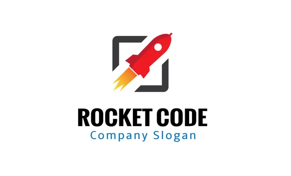 Rocket Code Design Illustration — Vector de stoc