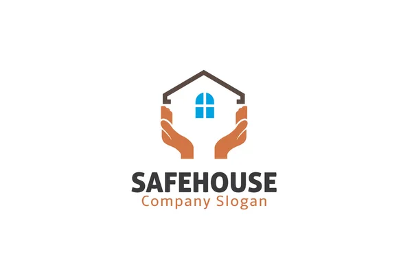 Safe House Design Illustration — Stock Vector