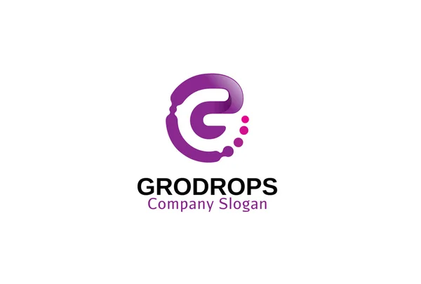 Grodrops Diseño Ilustración — Vector de stock