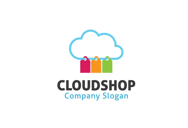 Cloud Shop Design Ilustração —  Vetores de Stock