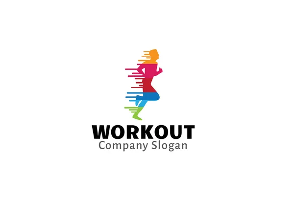 Workout Design Illustration — Stockvektor