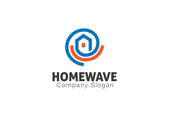 Otthoni Wave Design illusztráció — Stock Vector