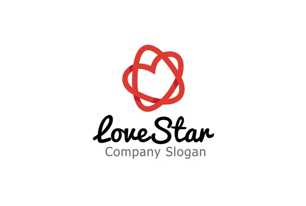 Liebe star design illustration — Stockvektor