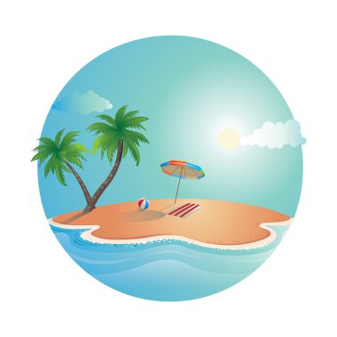 Ada rüya illüstrasyon