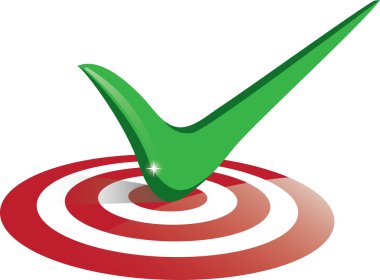 Hedef illüstrasyon üzerinde kene