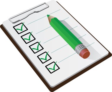 Not defteri ve kalem vektör