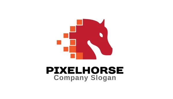 Pixel άλογο σχεδιασμό εικονογράφηση — Διανυσματικό Αρχείο
