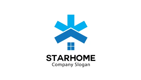 Star Home Design Illustrazione — Vettoriale Stock