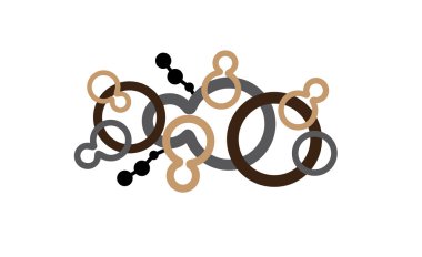 Soyut duvar sanat etiket illüstrasyon