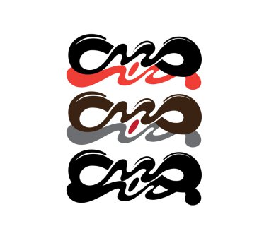 Soyut duvar sanat etiket illüstrasyon