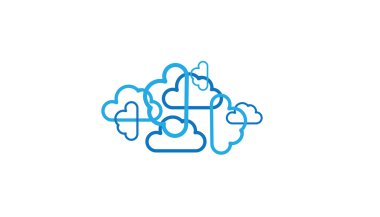 Bulutlar soyut tasarım illüstrasyon