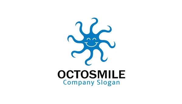 Octo Smile Design Illustration — Stock Vector
