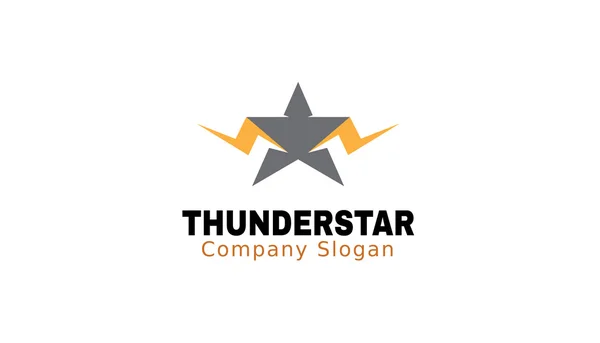Thunder Star Symbol Design Illustration — Stock Vector