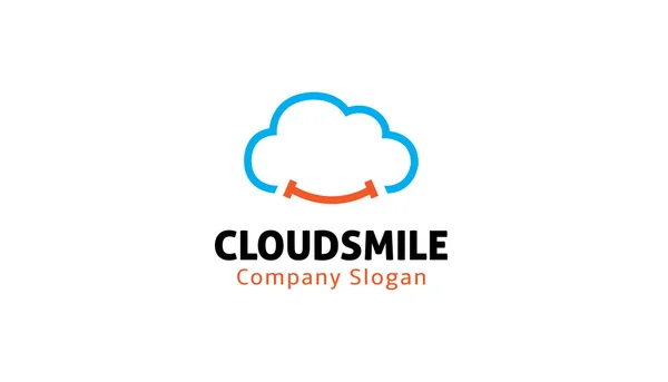 Illustration de conception de sourire de nuage — Image vectorielle