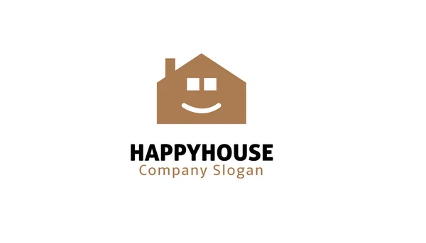 Happy House Design Illustration — Stock vektor