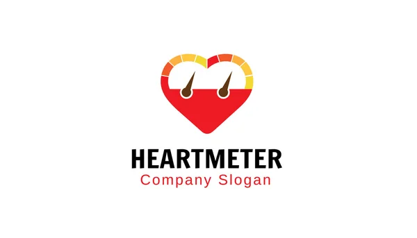 Ilustración del diseño del medidor de corazón — Vector de stock