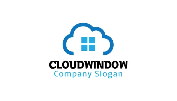 Σύννεφο παράθυρο σχεδιασμό εικονογράφηση — Διανυσματικό Αρχείο