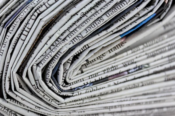 Stack of old newspapers, pile of old newspapers — Stock Photo, Image