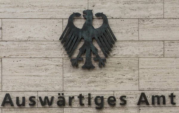 Authority signpost - Foreign Office  Federal Republic of Germany — Stock Photo, Image