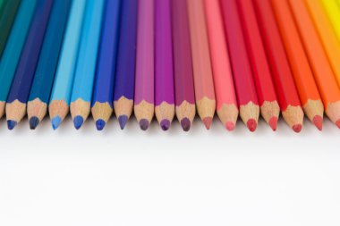 color pencils on white background  clipart