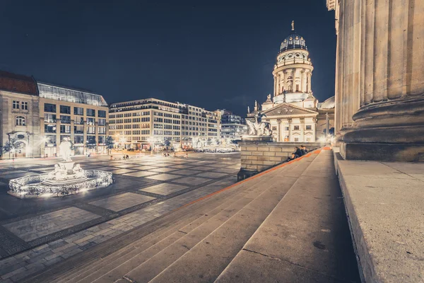 Berlin Germany July 2016 Gendarmenmarkt Night Berlin Germany — Stock Photo, Image