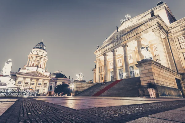 Берлін Німеччина Липня 2016 Історичний Концертний Зал Konzerthaus Гендарменмаркті Вночі — стокове фото