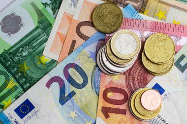 Euro bono ve paralar - nakit para 