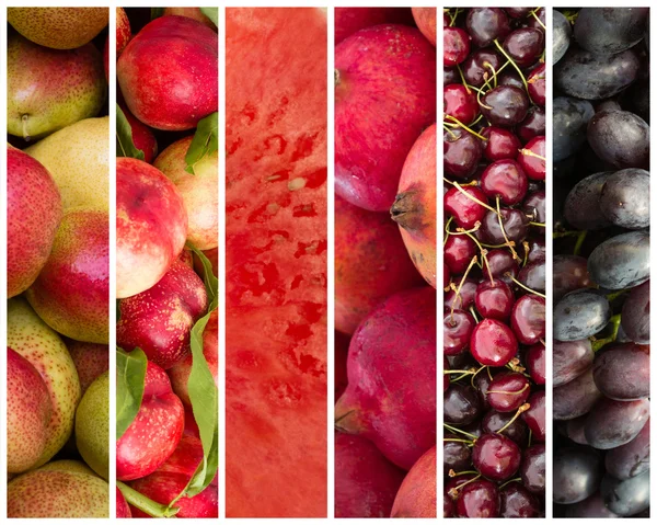 Χρώμα Ταξινόμηση Κολάζ Φρούτα Φρούτο Φόντο — Φωτογραφία Αρχείου