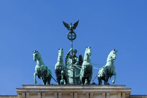 Berlino Porta Brandeburgo Brandenburger Tor Statua Isolata — Foto Stock